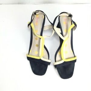 Boden Blue and Yellow Open-Toe Sandals